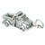 Dump Truck sterling silver charm .925 x 1 Dumper trucks charms
