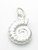 Ammonite sterling silver charm .925 Fossils charms Ammonites shells additional view
