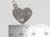 I love Football heart sterling silver charm .925 Soccer charms size example