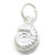 Ammonite sterling silver charm .925 Fossil shell charms Amonite shells
