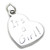 Its A Girl Heart sterling silver charm .925 x 1 New Born baby girls