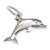 Dolphin 2D sterling silver charm .925 x 1 Small dolphins charms
