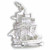 Galleon ship opening sterling silver charm .925 x 1 Boats Ships charms