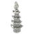 Pagoda sterling silver charm .925 x 1 Pagodas charms