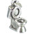 Toilet sterling silver charm .925 x1 latrine john dunny lavatory charms