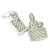 Lighter sterling silver charm .925 Smoking Smokers charms