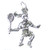 Tennis player sterling silver charm .925 x 1 Sporting Sports charms