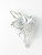 Hibiscus flower sterling silver charm .925 Plants and Flowers charms side view