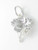 Hibiscus flower sterling silver charm .925 Plants and Flowers charms extra view
