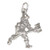 Lumberjack woodsman sterling silver charm .925 Wood Cutter