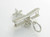 Bi Plane sterling silver charm .925 x 1 Aeroplane Bi-Plane Planes charms image 8