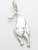 Cat stretching 2d sterling silver charm .925 x 1 Cats charms