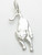 Cat stretching 2d sterling silver charm .925 Cats charms additional view