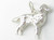 Setter dog sterling silver charm .925 Setters Dogs charms alternate view