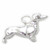 Dachshund sterling silver charm .925 Dog Sausage Dogs charms