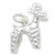 Poodle Dog sterling silver charm .925 Poodles Dogs charms A