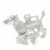Dog with Puppy sterling silver charm .925 x 1 Dogs Puppies charms