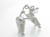 Poodle sterling silver charm .925 x 1 Poodles Dog Dogs charms B side view