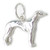 Greyhound dog sterling silver charm .925 x 1 Grey Hound Dogs charms