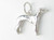 Greyhound dog sterling silver charm .925 x 1 Grey Hound Dogs charms
