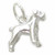 Boxer dog small sterling silver charm .925 Boxers Dogs charms