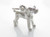 Boxer dog small sterling silver charm .925 Boxers Dogs charms side view