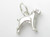 Boxer dog small sterling silver charm .925 Boxers Dogs charms extra view
