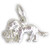 Dog With Basket small sterling silver charm .925 Cute Dogs charms