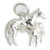 Horse and foal sterling silver charm .925 x 1 Horses Foals charms A1