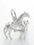 Horse and foal sterling silver charm .925 x 1 Horses Foals charms A1 side view