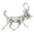 American Fox Hound sterling silver dog charm .925 Hounds Dogs charms
