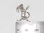 American Fox Hound sterling silver dog charm .925 Hounds Dogs charms size example