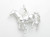 Horse sterling silver charm .925 Horses charms J1 alternate view