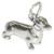 Dachshund dog sterling silver charm .925 Sausage dogs charms