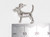 Beagle dog sterling silver charm .925 x 1 Beagles Dogs charms size example