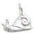 Snail sterling silver charm .925 x 1 snails charms A1
