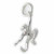 Monkey just hanging sterling silver charm .925 Monkeys charms
