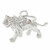 Lion sterling silver charm .925 x 1 Lions Leo Zodiac charms