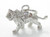 Lion sterling silver charm .925 Lions Leo Zodiac charms alternate view