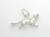 Fox TINY sterling silver charm .925 x 1 Foxes charms Dog Vixen additional view