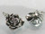 Rose flower sterling silver Heavy charm .925 flowers charms alternate view