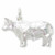 Bull sterling silver charm .925 x 1 Farm Bulls charms