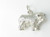 Bull sterling silver charm .925 Farm Bulls charms A1 side view