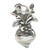 Turnip vegetable sterling silver charm .925 x 1 Vegetables charms