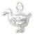 Dodo sterling silver charm .925 x 1 Dodos Mauritius Extinct birds charms