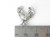 Cockerel sterling silver charm .925 x 1 Cock Chicken Rooster charms side view