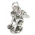 Fairy crouching sterling silver charm .925 x 1 fairies charms pendants