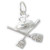 Curling Stone and brushes sterling silver charm .925 charms