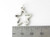 Open Star sterling silver charm .925 Stars charms side view