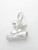 Robin On A Log sterling silver charm .925 Christmas Robins charms additional view